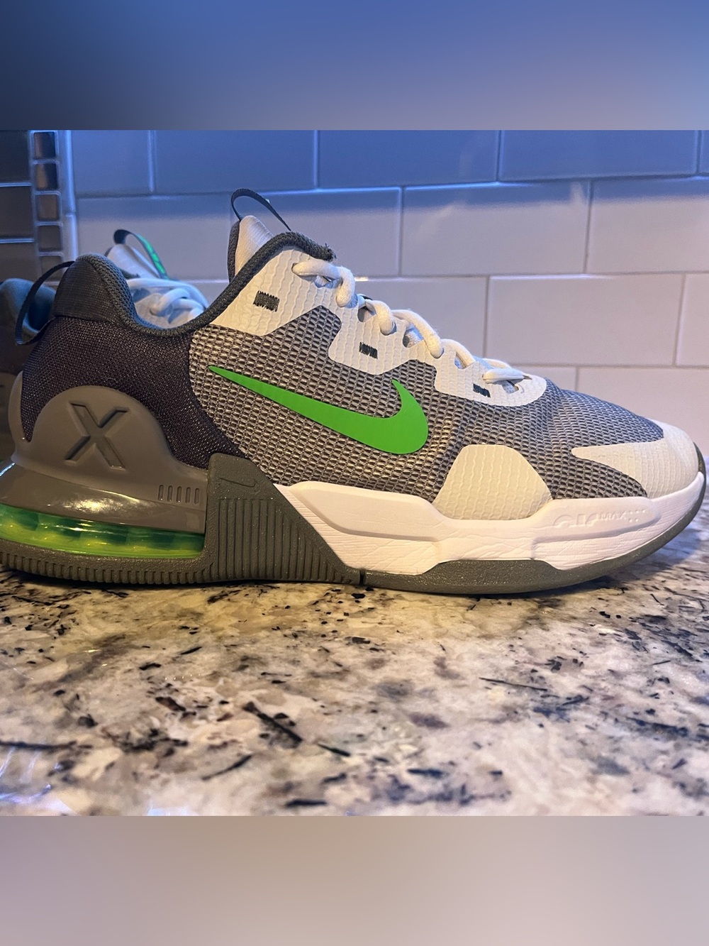 Nike Air Max Men’s Size 11 Gray and Neon Green Air-Cushion Sneaker